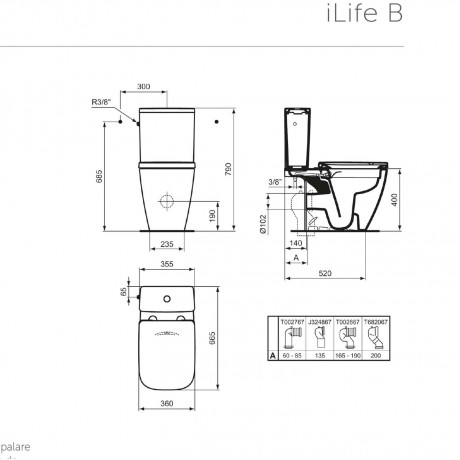 T537101+T472401+T500301 i.Life - WC Промо Комплект с Функция Биде
